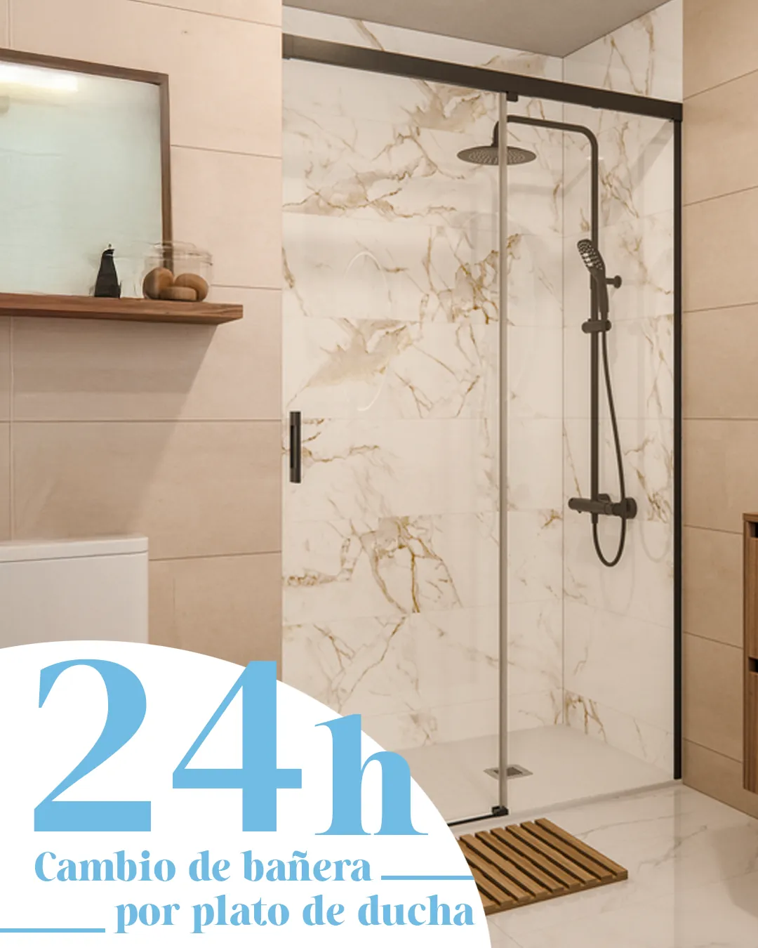 cambiar bañera por ducha precio madrid