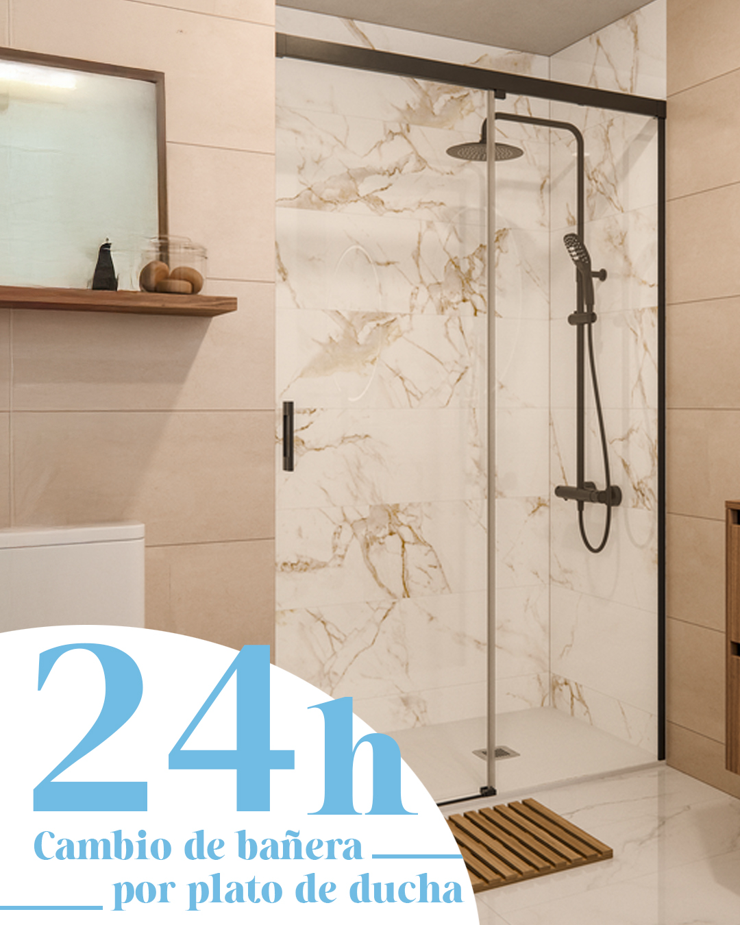 cambiar bañera por ducha precio madrid