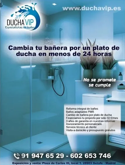 Quitar bañera y poner ducha en Madrid